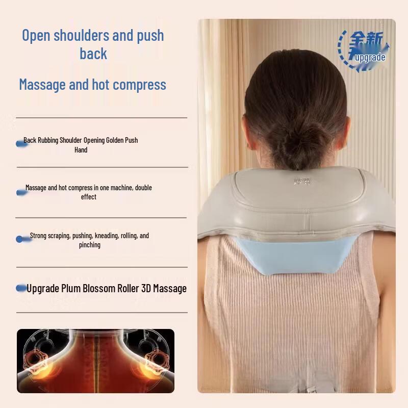 Miaojie R5 Heated Shoulder & Neck Massager Shawl CN plug (adapter included)