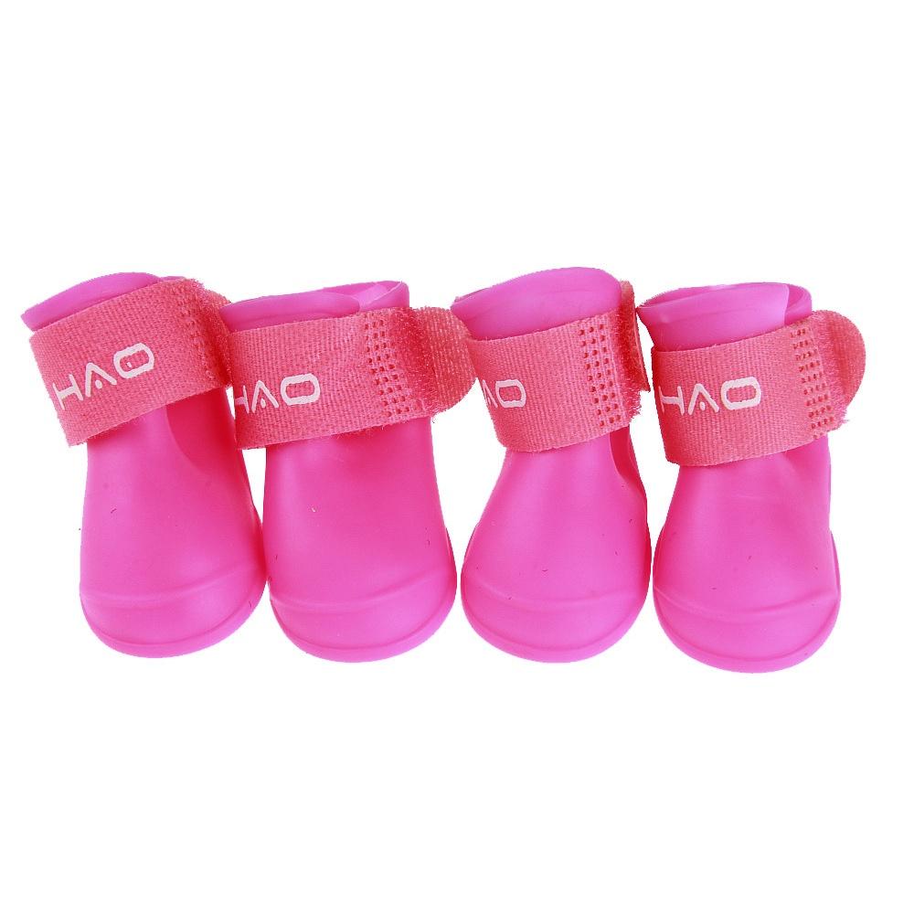 4 SZT Wodoodporne Buty Przeciwdeszczowe dla Psa Zimowe Buty dla Małego Psa Gumowe Buty dla Psa Outdoorowe Ochronne Kalosze Antypoślizgowe Akcesoria dla Zwierząt