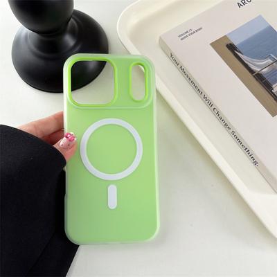 Custodia Magnetica in Gelatina Colore Caramella Per iPhone 17 Air 16 15 14 Plus 13 12 11 Pro Max Per Magsafe Cover Posteriore Rigida in PC Antiurto