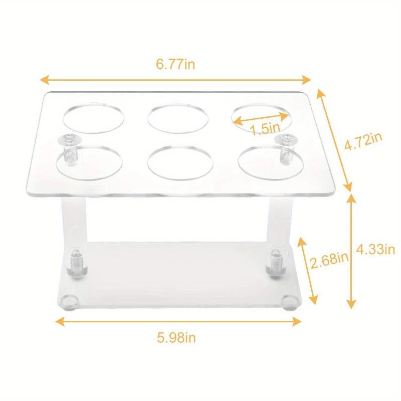 Top Quality 6 Hole Ice Cream Cone Holder Clear Acrylic Waffle Cone Display Stand Roll Sushi Popcorn Rack For Party Kids Birthday