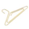 100Pcs Coat Hanger Shape Metallic Paper Clips Gold 38*20mm Paper Clips Non Skid Nonslip Anti Rust Golden Paper Clips