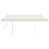 VidaXL Manual Retractable Awning with LED 4x3 M Cream 3069942