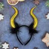 Contemporary Devil Horn Headpiece Comfortable Cosutme Headbands For Theatrical Performances Cosplay Enthusiasts