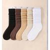 1Pair of Women's Mid Leg Pleated Socks, Suitable for Casual Clothing, Daily Comfortable and Soft Texture