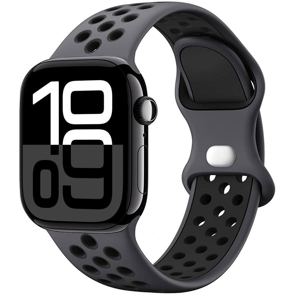 

Silicone Strap For Apple Watch 11 10 9 8 7 46mm 45mm 42mm 41mm Ultra 3/2 49mm Breathable Bracelet Wristband iWatch 6 5 4 SE 44mm Series 11-10 46mm