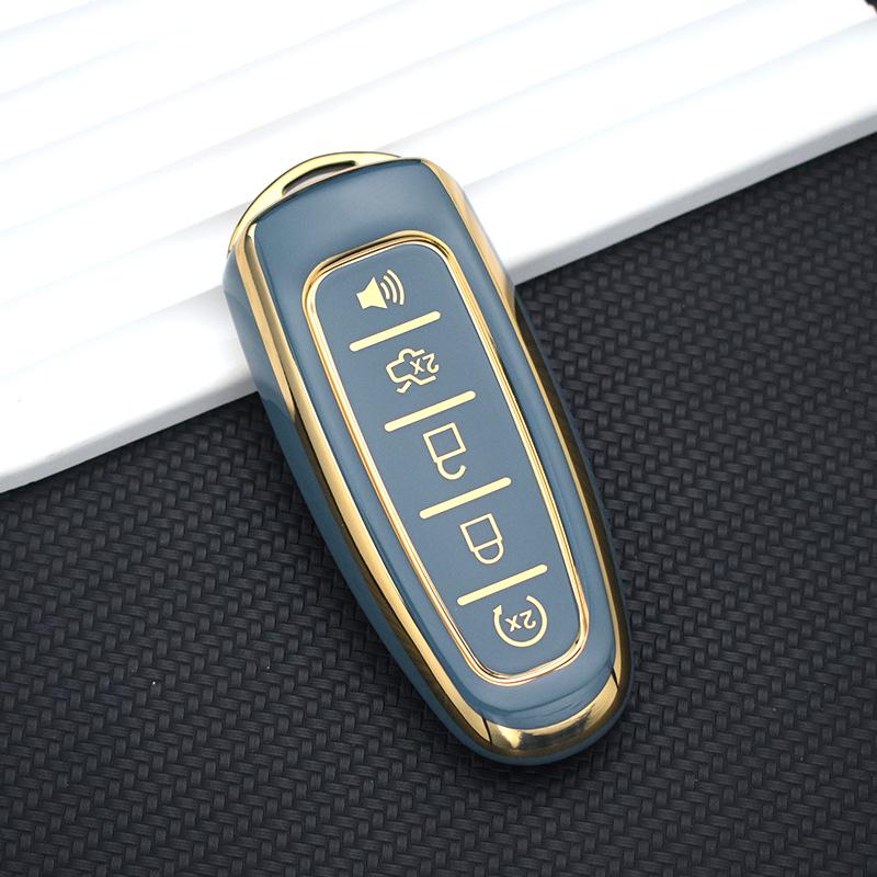 5 Button TPU Key Shell Cover For Ford Edge Explorer Escape Focus Taurus Flex for Lincoln MKS MKT MKX MKZ Navigator Car Key Case