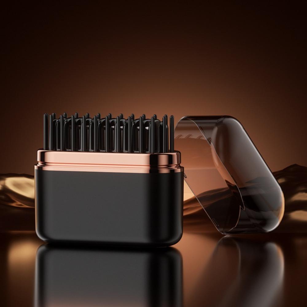 Double Anti-Scald Cordless Mini Straightener Rechargeable Electric Hair Brushes Hot Comb  Styling