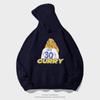 Autumn hooded sweater pullover European and American style trend loose basketball casual towel back curry printed jacket