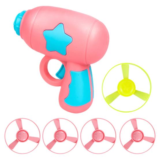 Leuchtende Flugscheiben-Werfer Spielzeug Outdoor Garten Hinterhof Rasen Park Kleinkinder Jungen Mädchen Bambuslibelle Flugscheibe Katapult Werfer Spiel