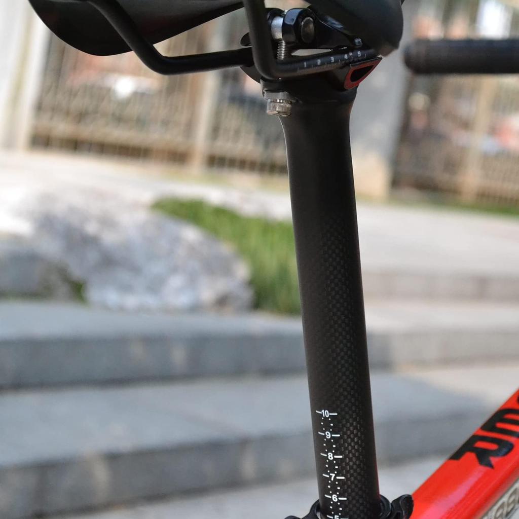 Carbon Bike Seatpost 27.2/31.6 Ultralight Carbon Fiber Bicycle Seat Post Bike Seat Tube for Mountain Road Bikes MTB BMX