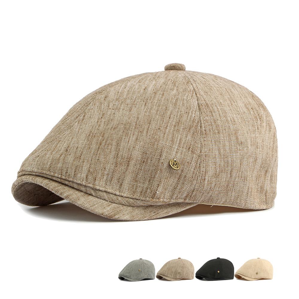 British Retro Beret Men Breathable Sunscreen Sunshade Hat Forward Cap