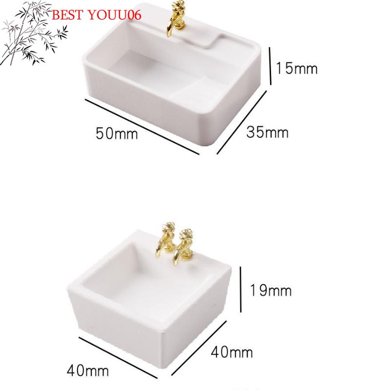 (YOUU06)1/12 Casa delle Bambole Lavandini Lavabo Modello Arredamento Bagno Casa delle Bambole Decorazione Accessori Casa Bambole