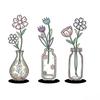 Creative Silhouette Wrought Iron 3-Piece Vase Set: Desktop Flower Ornaments