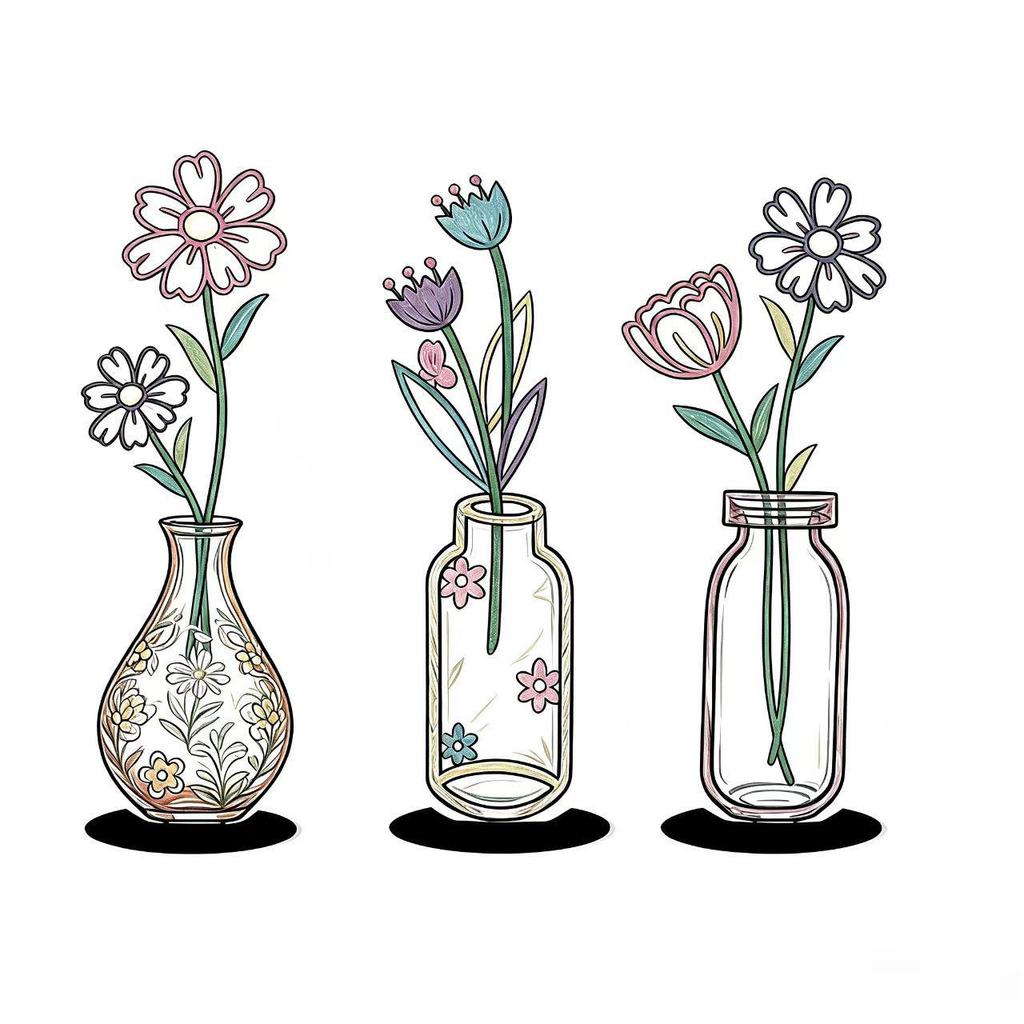 Creative Silhouette Wrought Iron 3-Piece Vase Set: Desktop Flower Ornaments