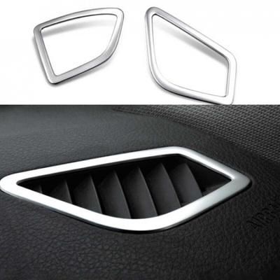 2013- For BMW 3 4 Series GT Dashboard L&R Air Outlet Vent Trim Silver Steel