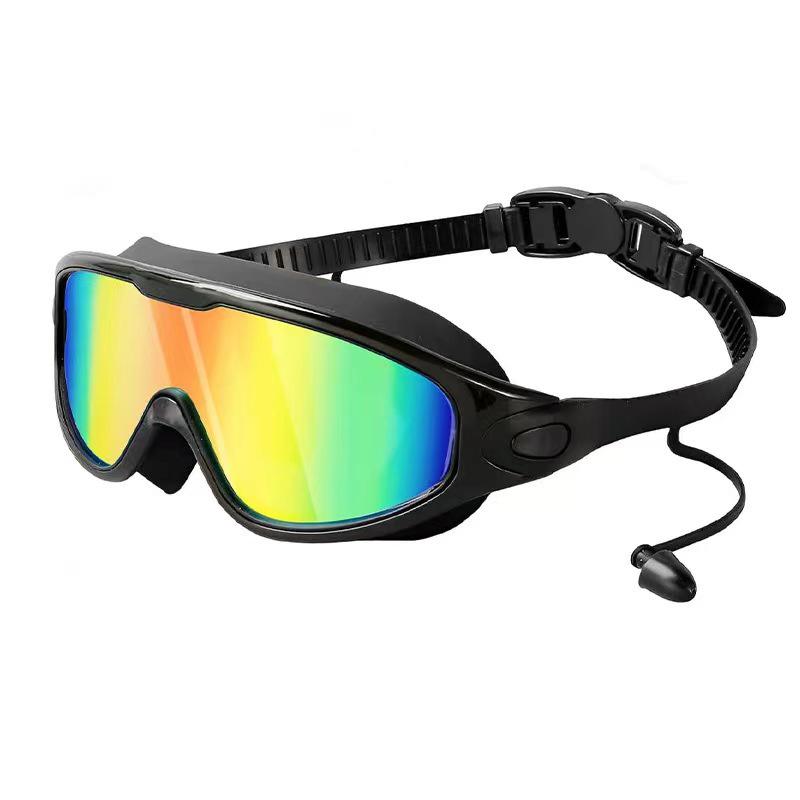High-Definition, Anti-Fog, Waterproof Swimming Goggles with Earplugs for Adults