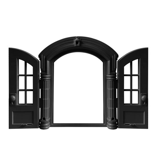 Retro Cat Door French Style Cat Door Lockable Double Door Easy Installation Pet