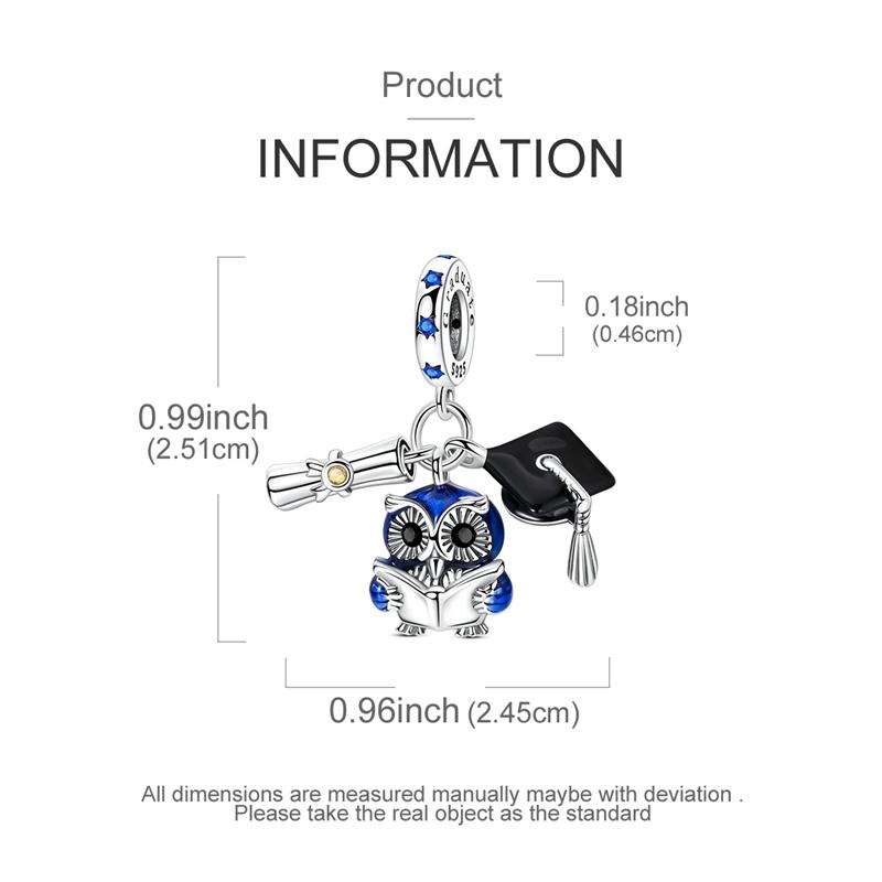 1PCS Charm For DIY Making Bracelet 925 Silver Original Shine Zircon Charms Jewelry Wedding Birthday Gift For Women Mom Friend