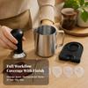 9 Pieces Espresso Accessories Kit Rust-Proof Milk Foaming Pitcher with Stencils