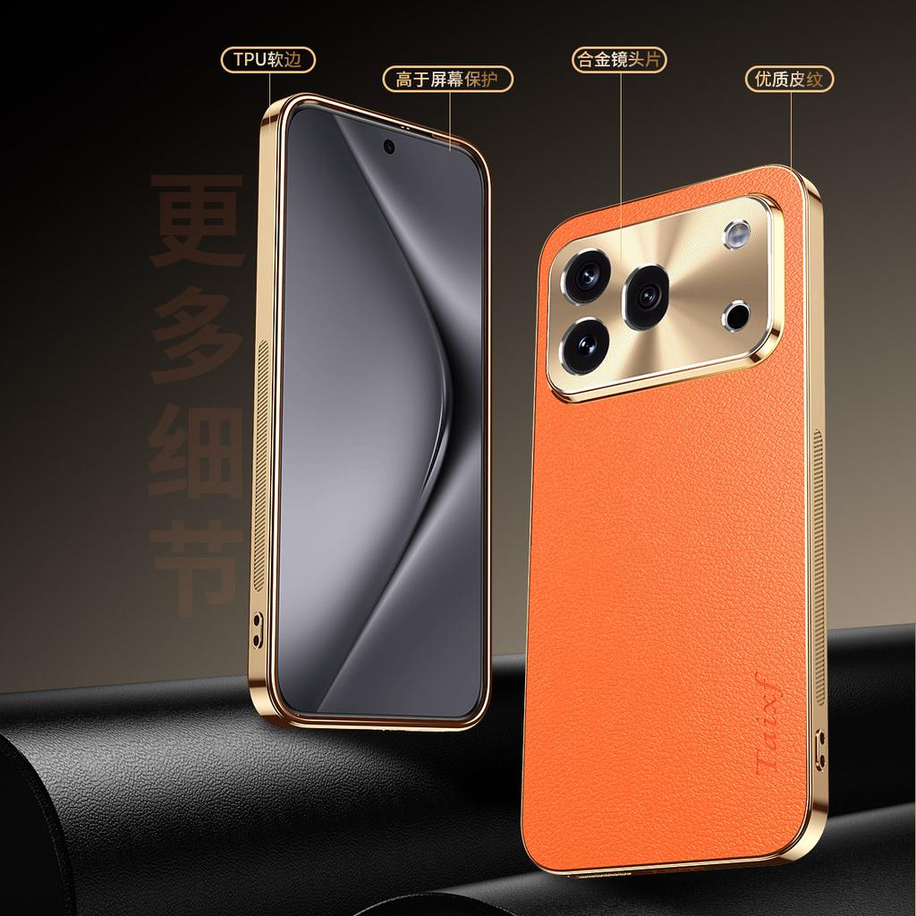 Honor 111Pro lychee pattern mobile phone case Honor 111 metal lens magic8lite protective case X1D