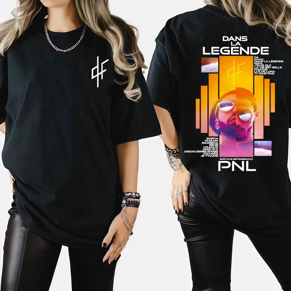 2025-26 Horké tričko s obalem alba francouzského rappera Le Monde Chio PNL Premium bavlněné tričko Vintage hip hopové módní tričko