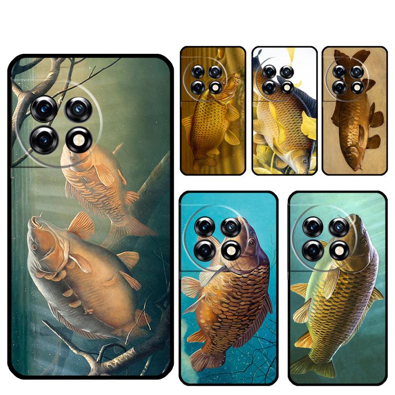Carp Fishing Funda For OnePlus 13 13R 12 R 11 9 10 Pro 8T 9RT 10T OnePlus Nord 4 CE 2 3 Lite N20 N30 Case