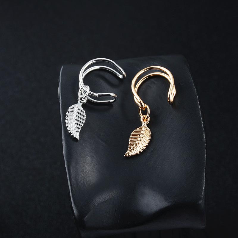 Simple U-Shaped Metal Leaf Ear Clip - No Piercing Needed