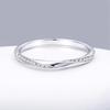 S925 Sterling Silver Korean Minimalist Mobius Zirconia Stackable Infinity Ring