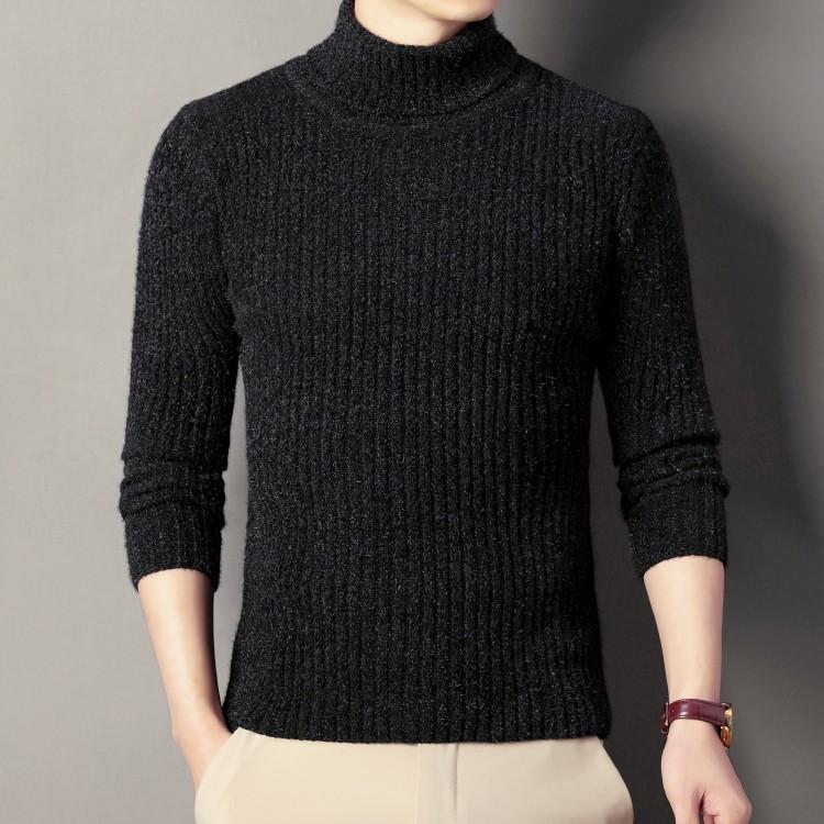 Men's Chenille Fuzzy Knit Pullover Sweater