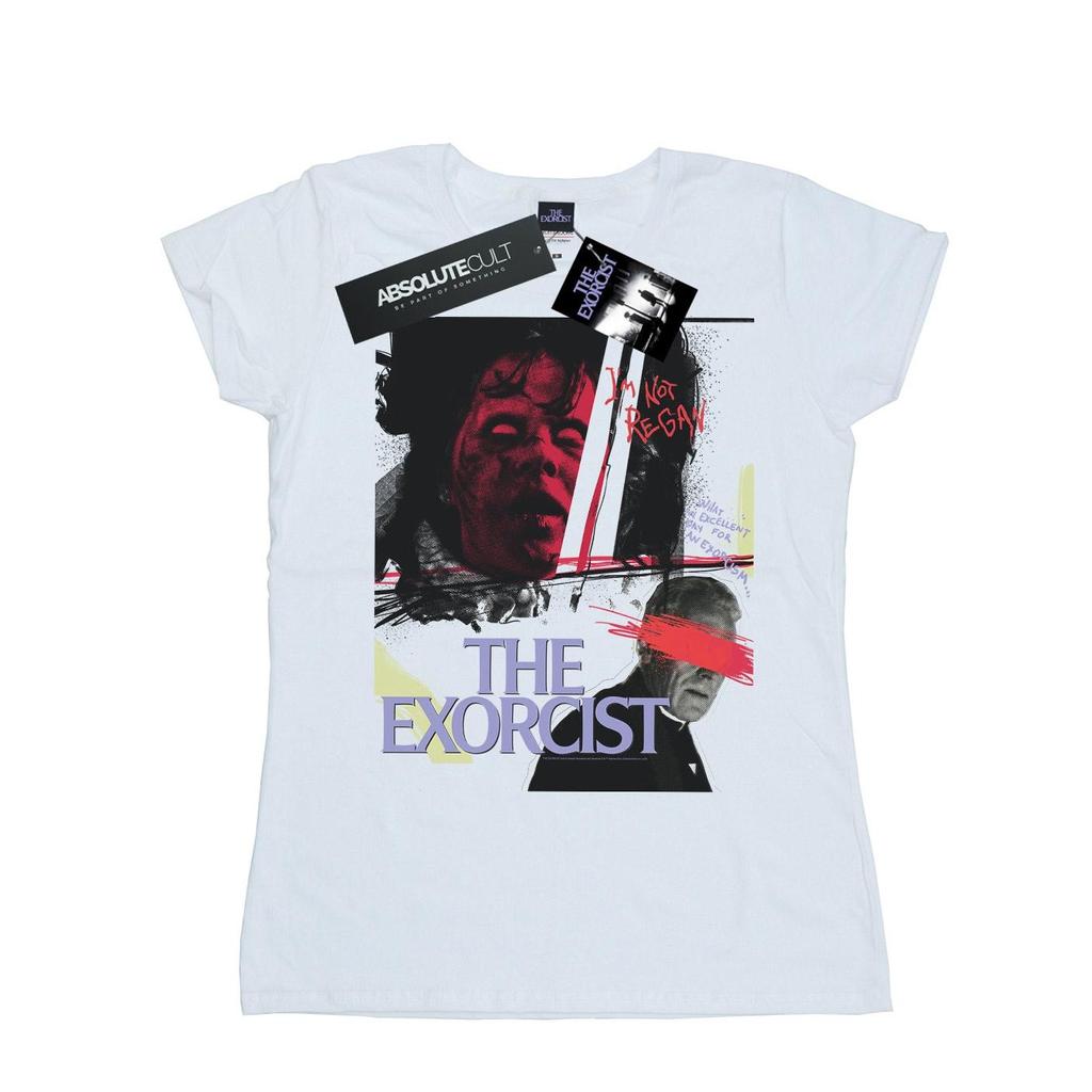 The Exorcist Womens/Ladies Scratched Eyes Cotton T-Shirt