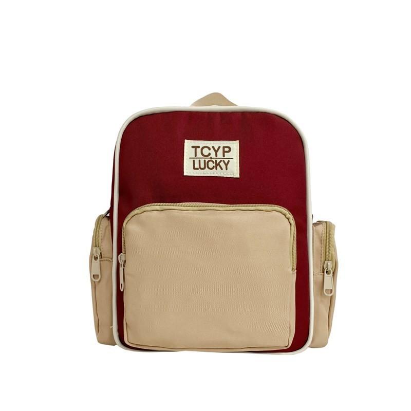 Trendy Dual Color Children's Backpack Stylish Oxford Fabric For Boys And Girls