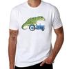Dino Tractor Tshirt Daily Wear Print Tshirt