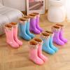 Tall tube thickened rain shoes women's waterproof shoes women's outer wear rain boots non-slip warm quick-drying water boots rubber shoes