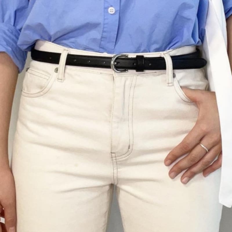 

Flora de nube corn belt vegan leather black black belt 20mm black