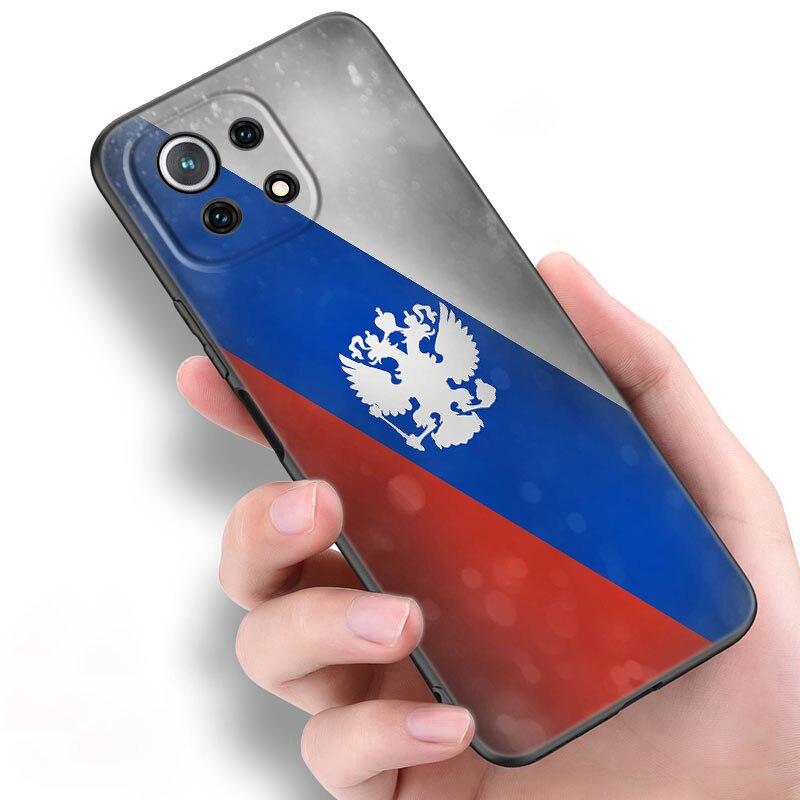 Russia Russian Flags Emblem Phone Case For Xiaomi Mi POCO X3 NFC GT M4 M3 12 11T 10T Pro A3 11 Lite NE 5G 12X 11i F3 Black Cover