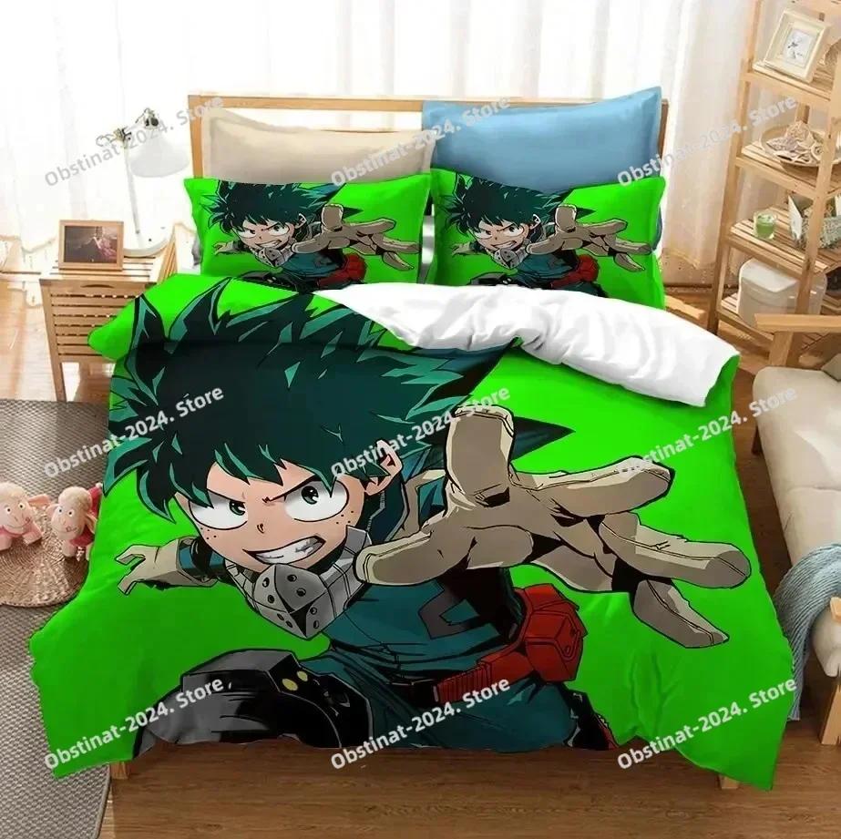 Anime 3D My Hero Academia Shoto Todoroki Bedding Set Printed Single Comforter Duvet Cover Pillow Case 3 Pieces Kids Adult Size