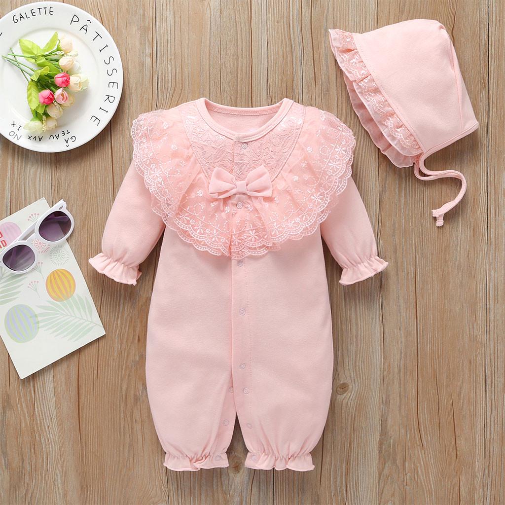 Set Di Vestiti Per Bambina Con Volant E Motivo Floreale - Rosa, Taglie 70-100 (0-24 Mesi)