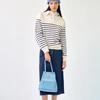 CORDUROY STRING BAG SKY BLUE
