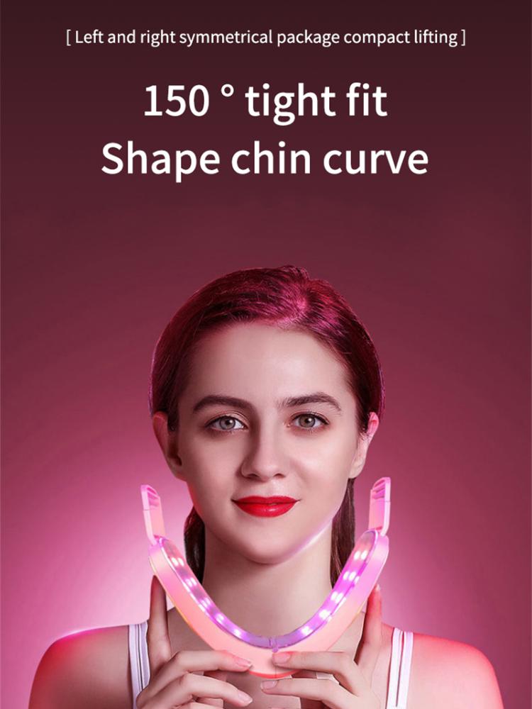 Facial Lifting Device LED Photon Therapy Facial Slimming Vibration Massager Double Chin V-shaped Cheek Lift Face