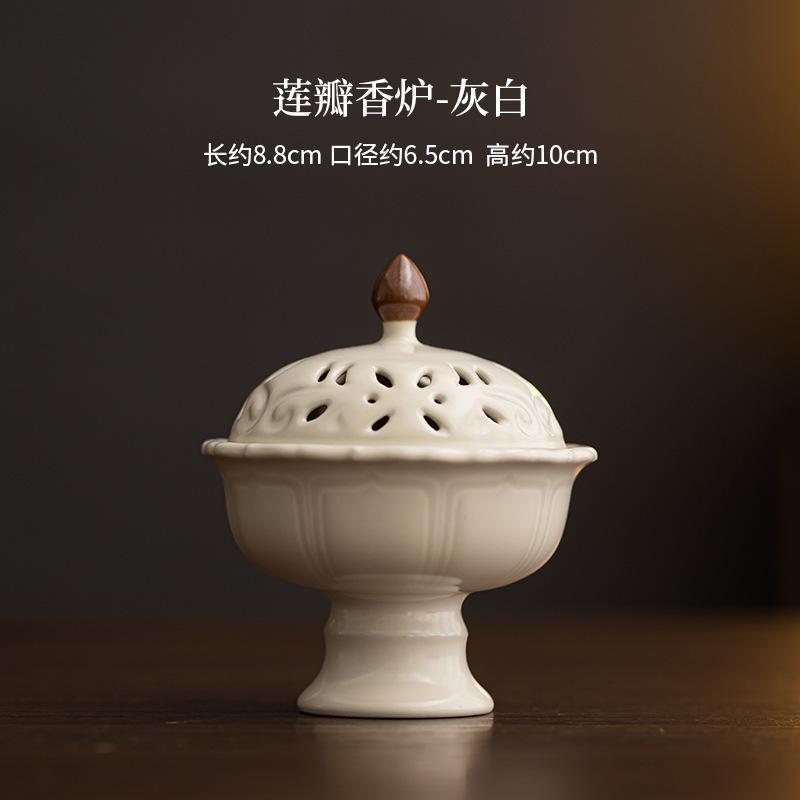 Zen Pflaumen Grün Lotusblüten Teller Räucherhalter Wasserfontäne Dekoration Räucherstövchen Aromatherapie Räucherschale Chinesische Teekunst