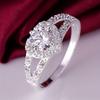 1PC Fashionable Heart-shaped Zircon Women's Ring, Engagement Wedding Party Ring