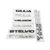 1 pièce Q4 Q2 GIULIA GIULIETTA STELVIO VELOCE Ti Badge Emblème Autocollants de Voiture pour Coffre Arrière Rénovation Étiquette de Coffre Logo Accessoires