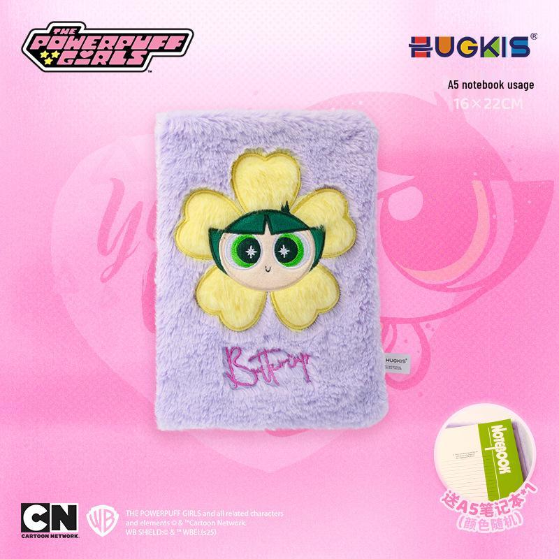 Powerpuff Girls Plush iPad Tablet Protective Crossbody Case & Diary Cover - Creative Gift for Girls
