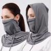 Pánská Dámská Anti-UV Maska na Obličej Kukla Ochrana proti Slunci Prodyšná Ledové Hedvábí Dlouhé Kryty Krku pro Venkovní Cyklistiku Motocykl Rybaření