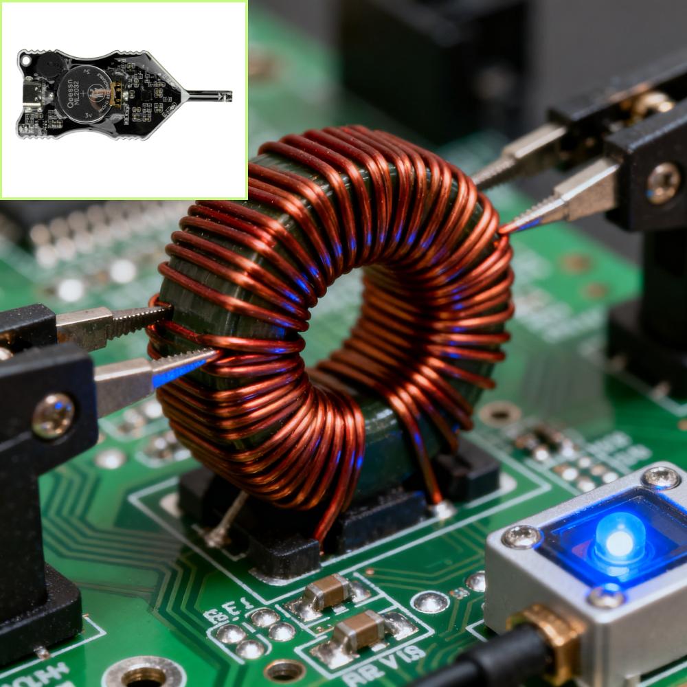 LTD-100 Inductance Tester Type C Charging Portable Coil Detector For Circuit Board Repair With Buzzer Alarm LED Indicator Light