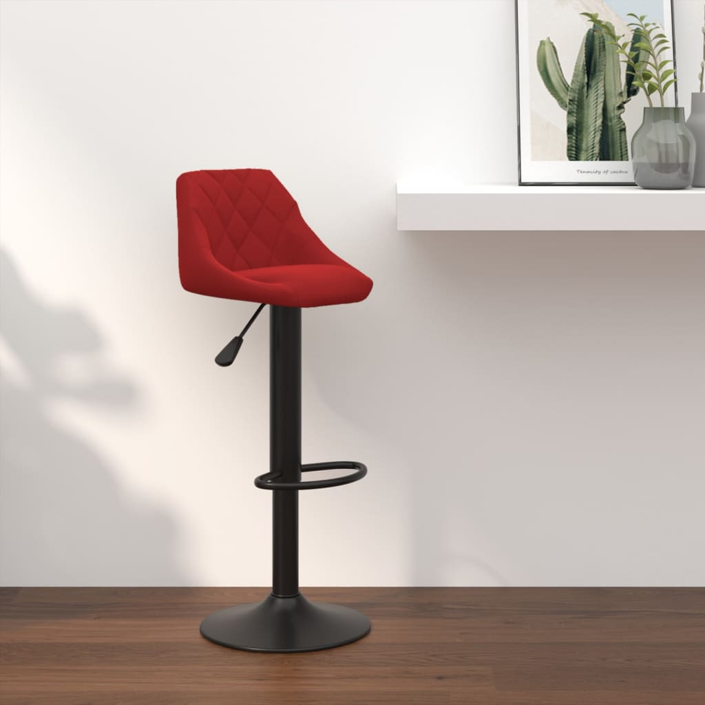 Bar Stool Burgundy Velvet