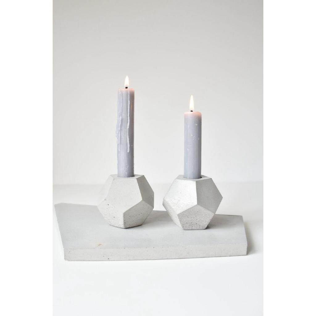 Dekorative geometrische Kerzenhalter-Silikonform aus Beton
