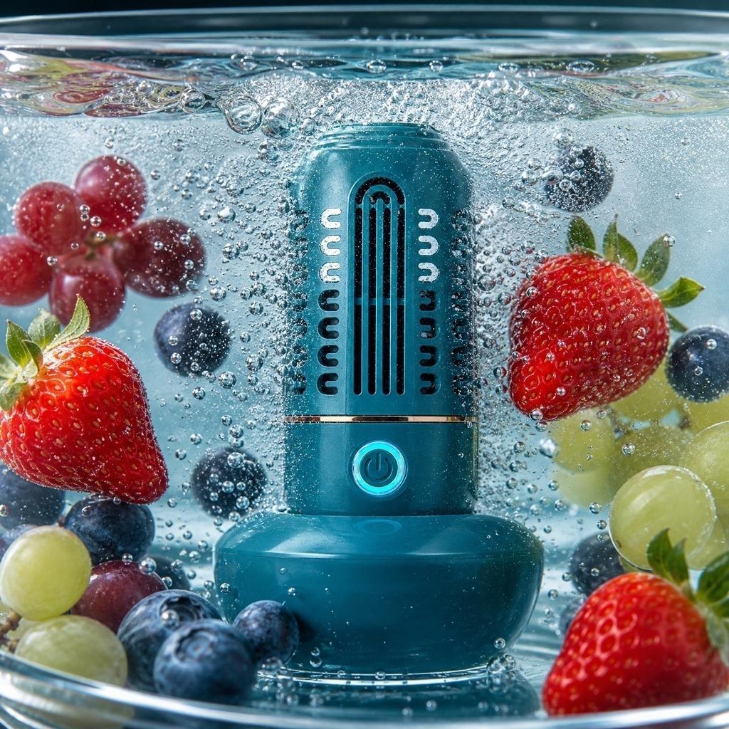 Capsule and Vegetable Cleaner Machine - Kitchen Food Washing for Home Use
