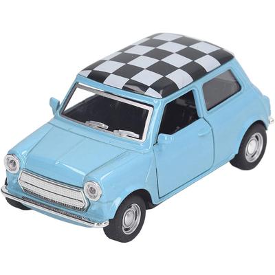 1/32 Pull Back Oldtimer, Schachbrettgitter-Oldtimer, leichtes, robustes, exquisites, süßes Automodell aus Legierung, einfach zu spielen, für die Automodellsammlung