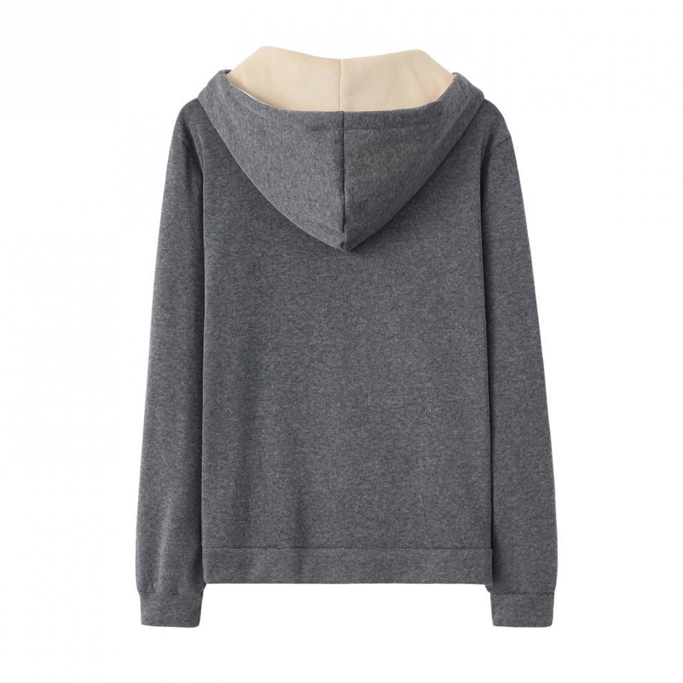 2025 Autumn/Winter Women's Fleece Fashion Leather Patch Hooded Casual Sports Set